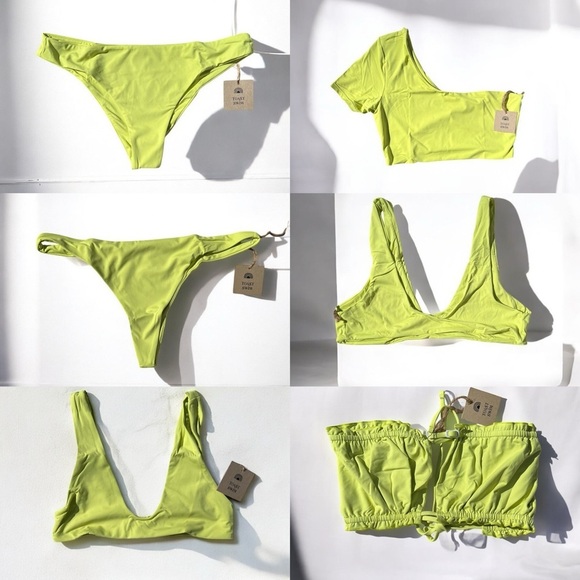 🌻NEW w.tags Free People x Toast Signature Ruffle Bandeau Top in Daiquiri XL - Picture 13 of 14